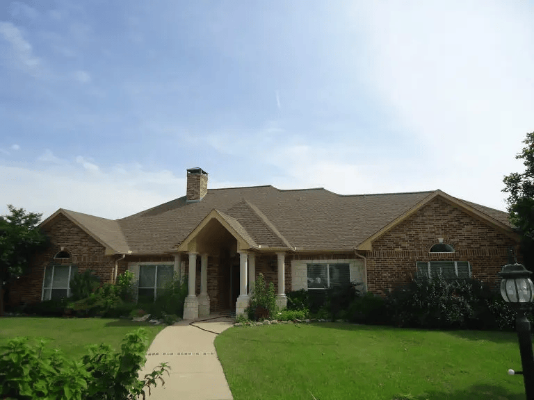 home with impact resistance shingles