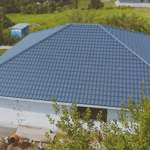metal roof coating on a home